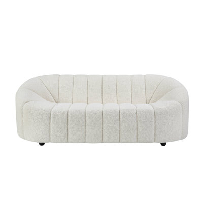 Osmash White Teddy Sherpa Sofa