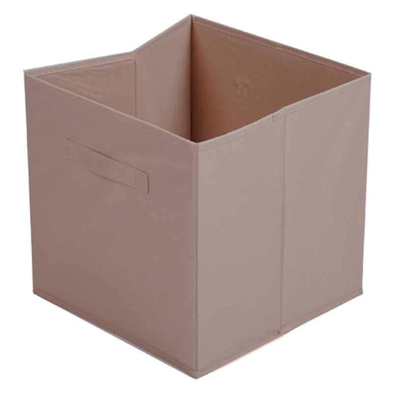 Ebern Designs Fabric Decorative Bin, Taupe