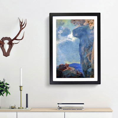 Lions Testing Their Cubs by Fujishima Takeji - Framed Print