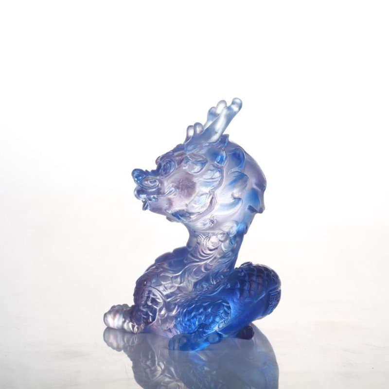 LIULI Crystal, Zodiac Figurine, Year of the Dragon | The Divine Dragon Soars