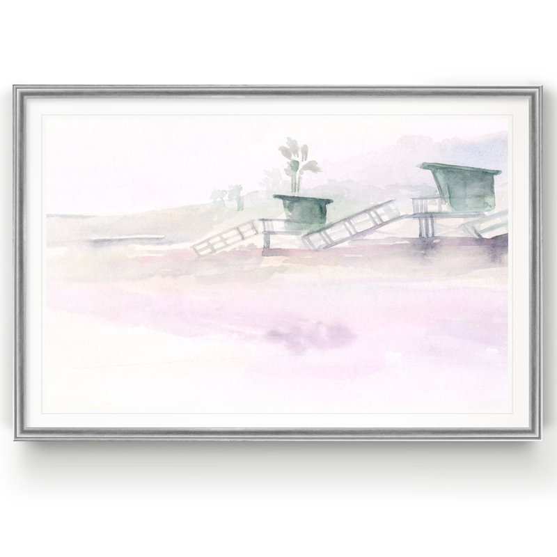 « aube beach break iii », impression sur toile, H 26,5 po x l 36,5 po x P 1,5 po, Argent
