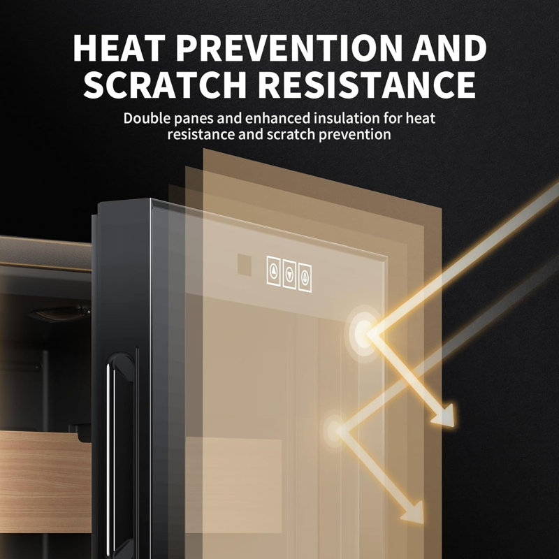 48L Cigar Humidors with Cooling and Heating Function, Electronic Humidor Cabinet