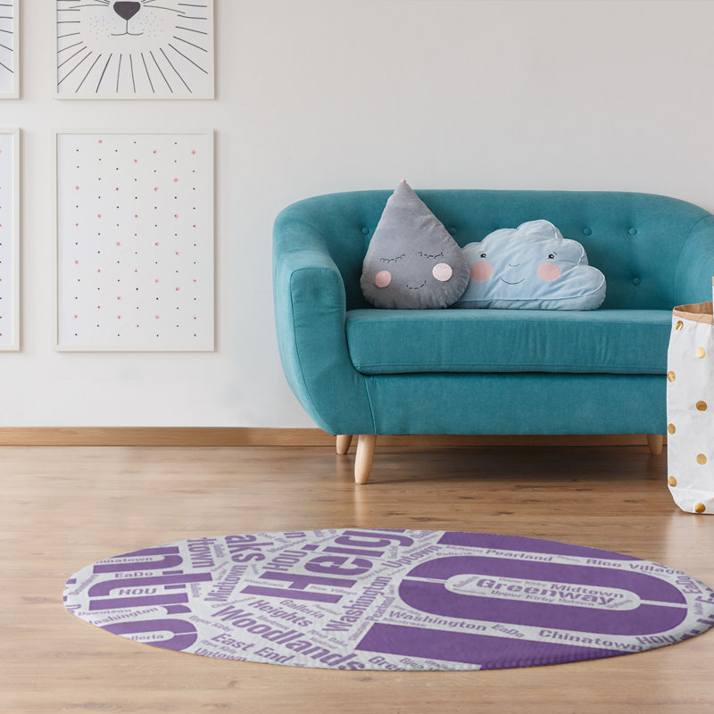 Chenille Indoor Rug, Round 5'