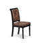 Cet ensemble de salle à manger moderne 5 pièces se compose d'une table ronde moderne et de 4 chaises en polyester à haut dossier, finition sablée.-1685257307-1690438487