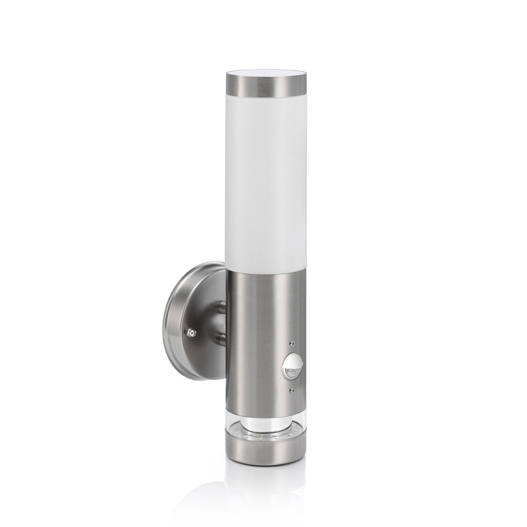 Garlock Brushed Chrome 90.17cm H Outdoor Armed Sconce