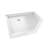 DreamLine SlimLine 36 inch D x 36 inch W x 2 3/4 inch H White Neo-Angle Shower Base with 2 inch Chrome Corner Round Drain-118321734