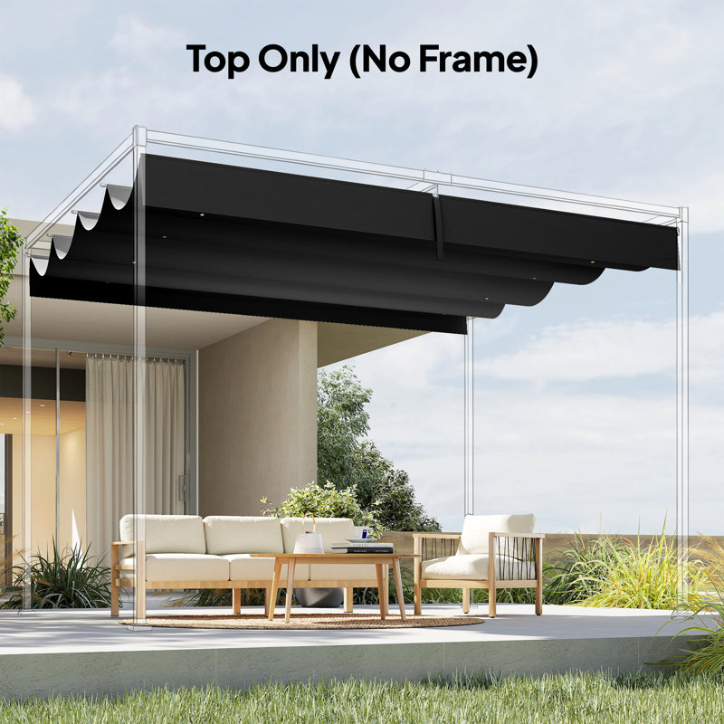 Outsunny Polyester Replacement Canopy for Pergola, Dark Grey