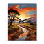Baobab Tree Landscape I - Horloge murale florale surdimensionnée-99629461