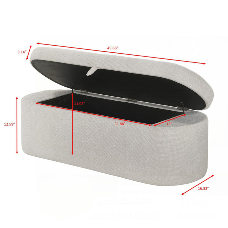 Philipa Storage Bench-Gold Tweed, Gold
