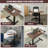 Adjustable Overbed Table with Hidden Casters, Rolling Bedside Desk with Tray, Standing Desk Cart with USB & C-Type Ports, Bedside Table with Cup Holder-707780293