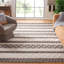 Tapis rayé en laine / coton tissé à la main Atousa-2007350076