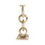 Porte-bougie à maillons en bois - Porte-bougie rustique blanc délavé sculpté à la main-2035868805