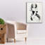  «Black and White Woman» par Alexander Gunin, art mural sur toile, 26 po x 34 po-16415707