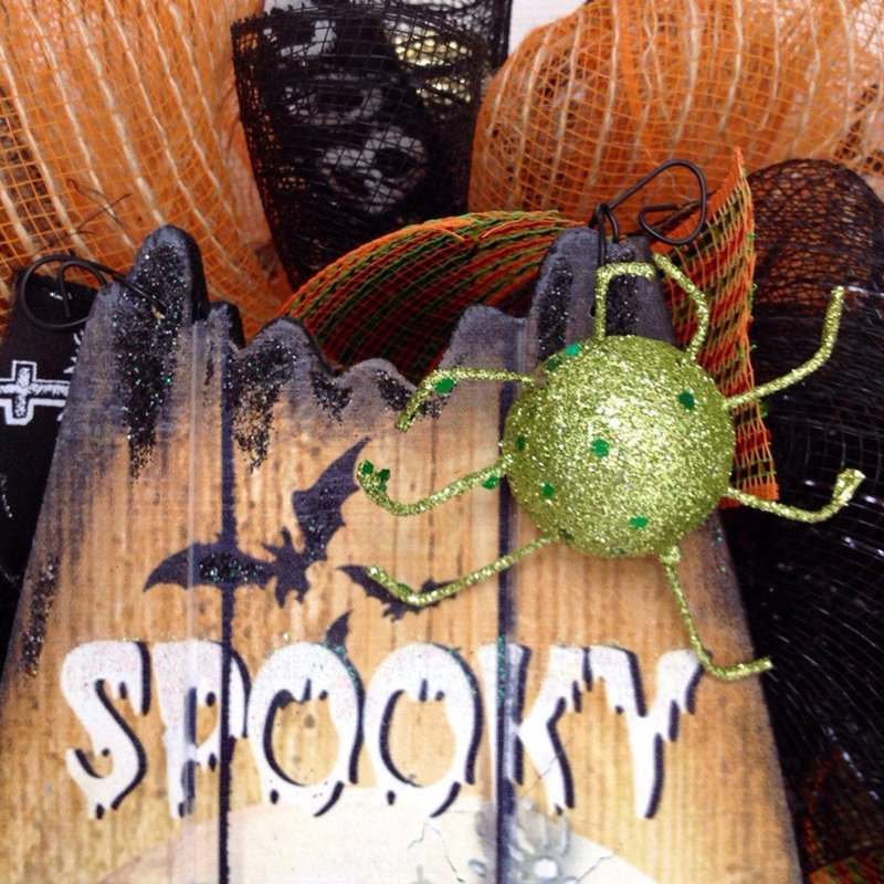 Couronne d'Halloween squelettes dansant effrayant