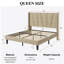 Canuto Upholstered Platform Bed with Wingback Headboard-218846092-218846093