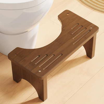 Tabouret de toilette en bambou pour adultes