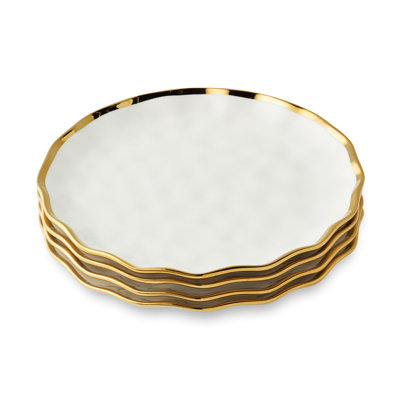 Ensemble de 4 assiettes à salade Regency Gold