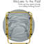 Fauteuil en velours gris