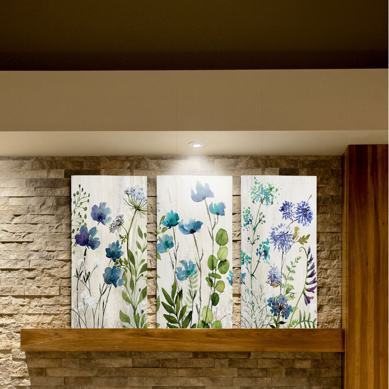 Blue Meadow - image multi-pièces sur toile, H 32 po x l 48 po x P 1,5 po