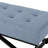 Modern Blue Bench With , 16.5" H X 46.65" W 17.5" D Waffle Stitch Seat,