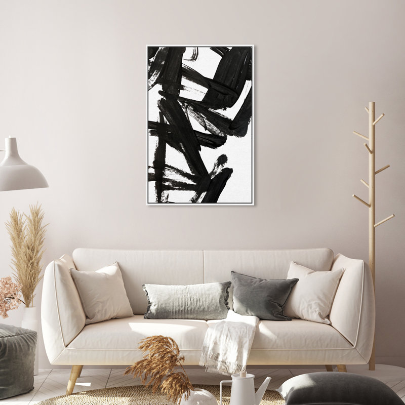 Mindful Always Inverse - Impression sur toile, H 54 po x l 36 po, Toile encadrée, White