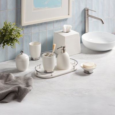 Dubai (SS trim) bathroom accessory set