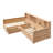 Twin Size Wooden L Shaped Daybed with Under-bed Trundle and Storage Drawer, Versatile Corner Bed Frame with Bookcases for 3-90830078