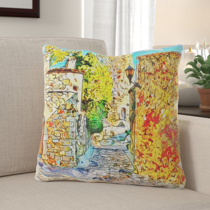 Coussin décoratif Fairburn, Microsuède, Intérieur