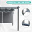 Pergola en aluminium avec auvent Aoodor-86865222-97922608