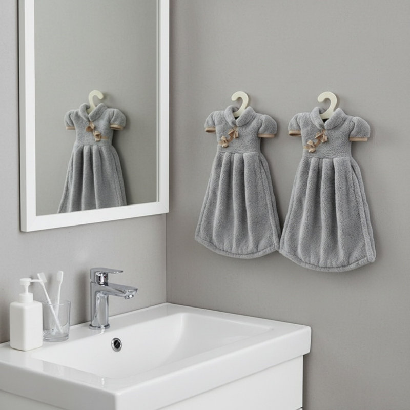 Ensemble de 2 essuie-mains 2 pièces (ensemble de 2), Gris