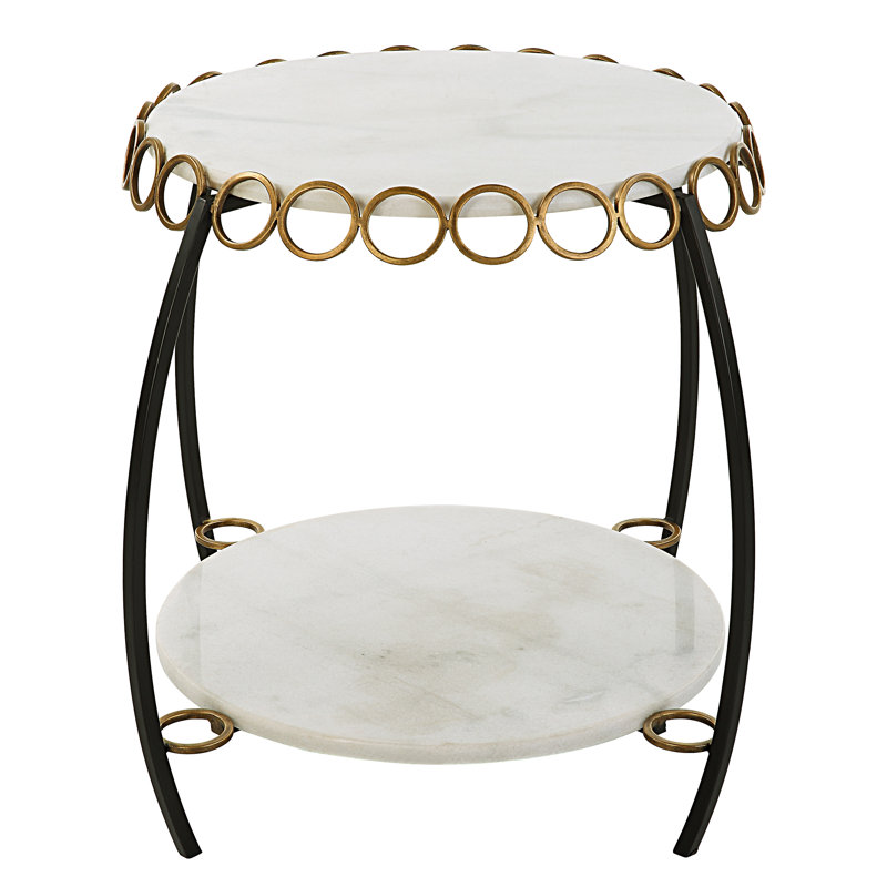 Chainlink Marble End Table