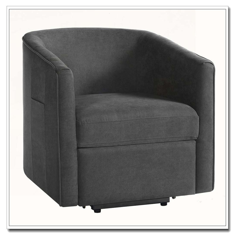 Power Lift Recliner Barrel Shape Recliner Chair, DARK GREY