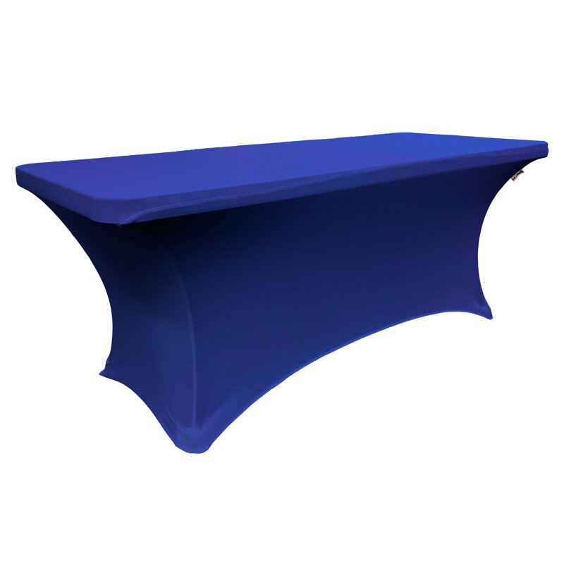 Riviere Spandex Rectangular Tablecloth, 72"L X 30"W X 30"H, Royal Blue