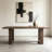 Nut-brown Rectangular Solid Wood Dining table-1992741106-1992741117