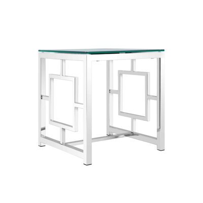 Marengo Glass Top Frame End Table
