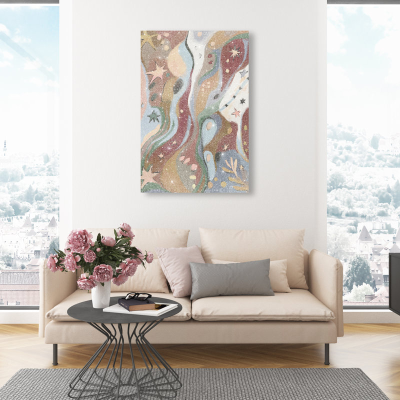 Modern Folk II Canvas Abstract Print by Oliver Gal, Black Frame, 10 x 15, 15"H x 10"W, Gallery Wrapped