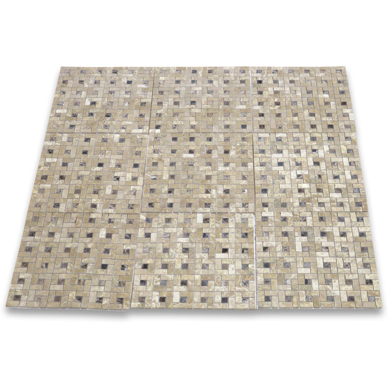 Carreau de mosaïque 12 po x 12 po Emperador