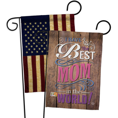 Double Sided 18.5'' H x 13'' W Polyester Mother's Day Garden Flag