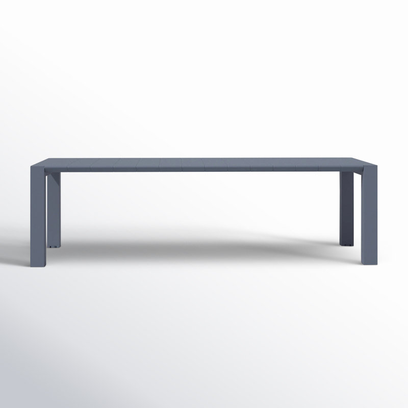 Spector Extendable Dining Table, Dark Gray, 39" W x 102" L x 29.5" H