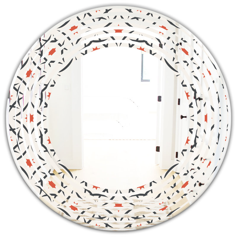 Miroir mural sans cadre abstrait V Wave, H 31,5 po x l po