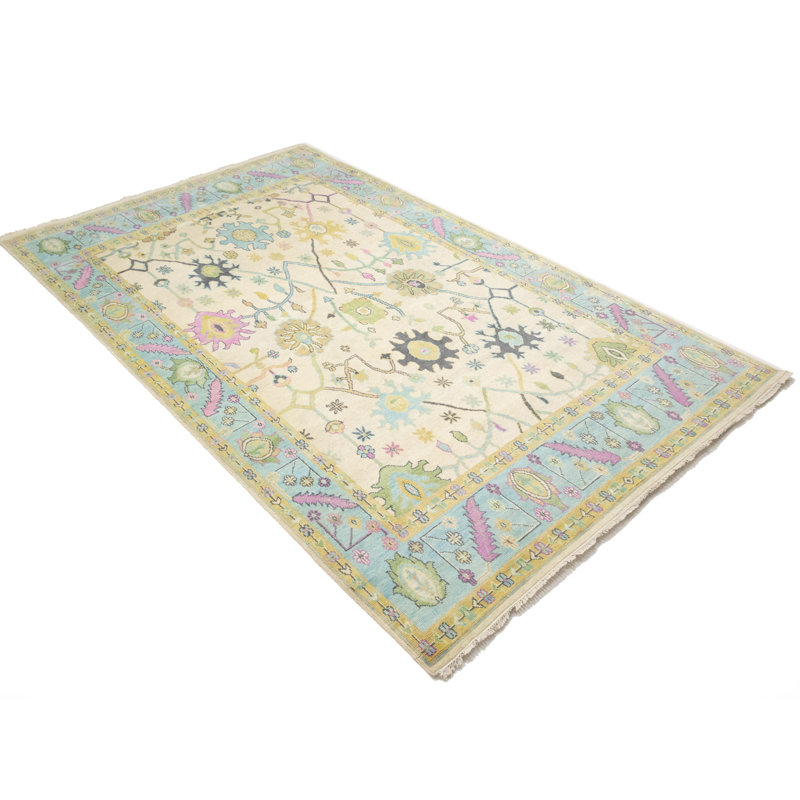 Tapis oriental Oushak Chobi 9 x 15 à motif floral Colorfast | Taille exacte: 8 pi 11 po x 14 pi 7 po