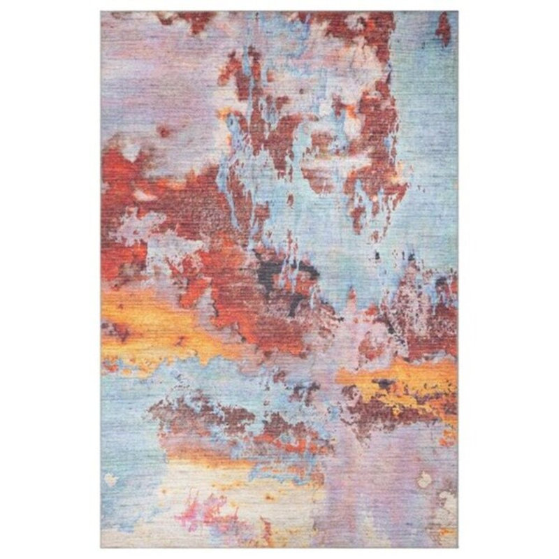 Luxurious Machine Washable Area Rug, 4.9 x 7.5 Feet, 100% Polyester, 1850 g/m², Pile Height: 0.2 inches | Eco-Friendly Recycled Poly Cotton Backing | Perfect for Living Room & Bedroom, Soft and Durable Design