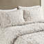 Housse de couette 100% coton taupe avec médaillons en chenille, 2 taies décoratives assorties et - certification en coton, taupe, chenille, attaches intérieures, fermeture à boutons, taies décoratives,