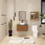 Meuble-lavabo mural simple 30 po avec comptoir en pierre frittée