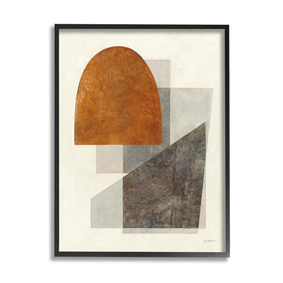 Formes géométriques terreuses, impression sur bois