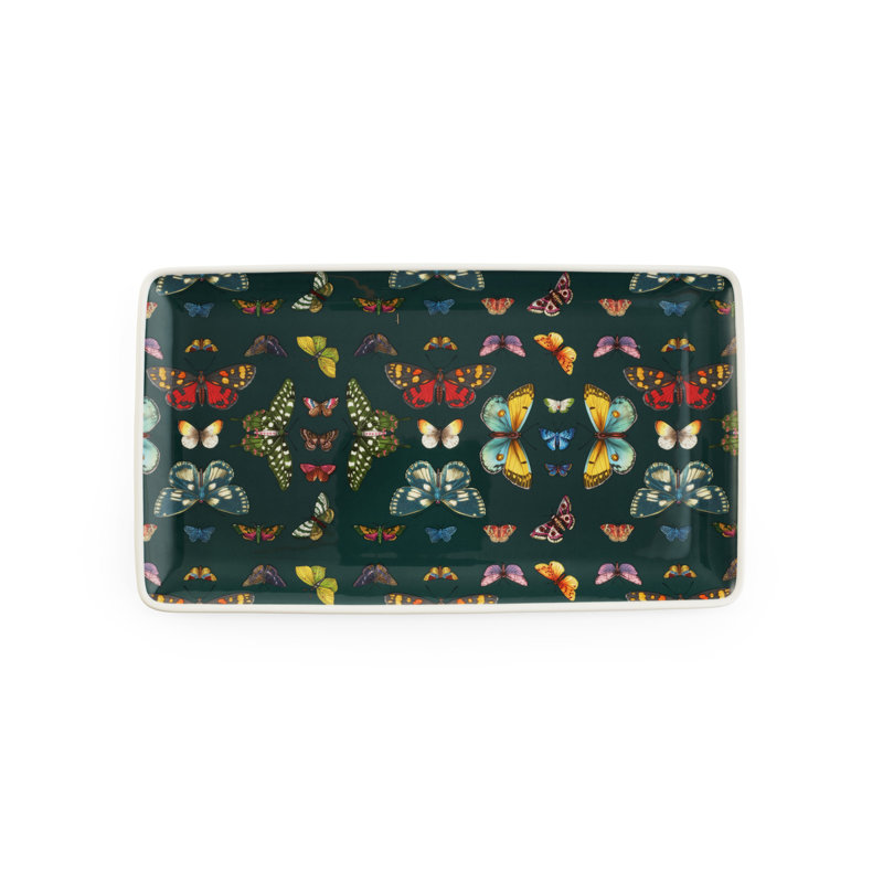 Plateau rectangulaire 13 "Portmeirion Botanic Garden Harmony, Vert