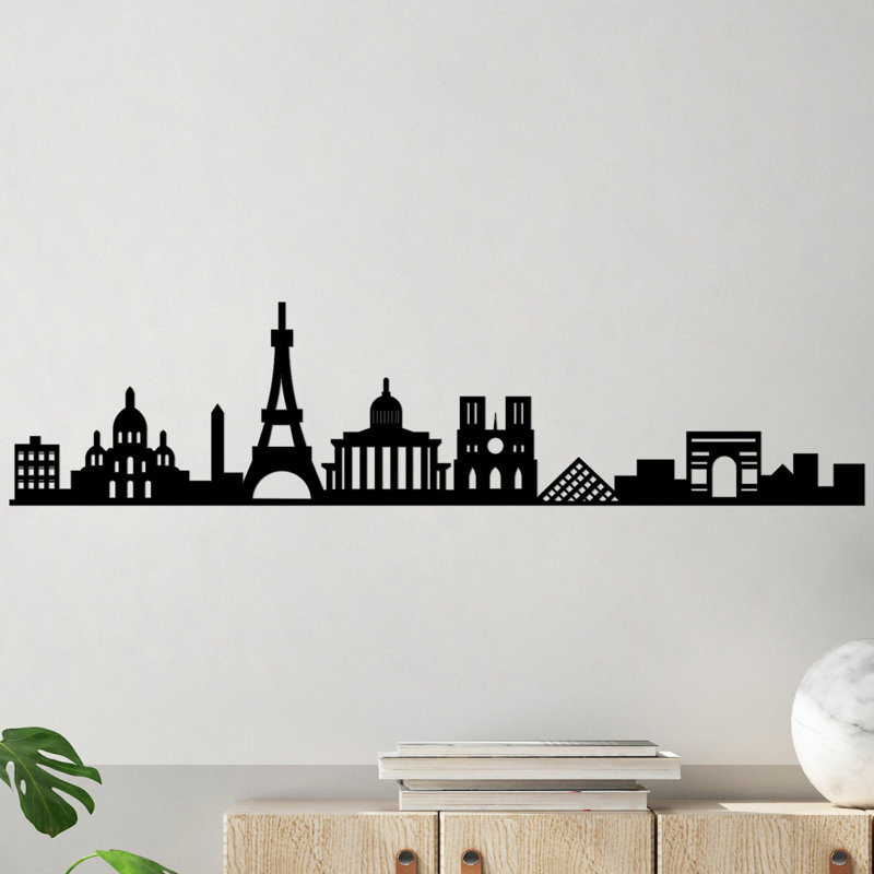 Stylish Decorative Metal Wall Accessory, Black Finish, 47.2 x 11.4 inches | 100% Metal, Thickness: 0.06 inches | Perfect for Home Decor, Modern Aesthetic, Durable and Eye-Catching Design
