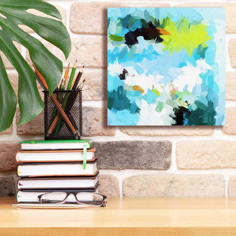 Abstrait abstrait coloré 15 "par Irena Orlov, impression sur toile, H 12 po x l 12 po x P 0,75 po