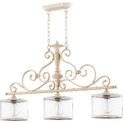 Luminaire suspendu linéaire à 3 lumières pour îlot de cuisine Salome