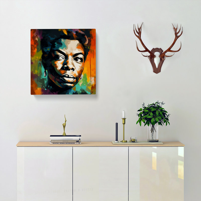 Nina Simone Abstract - Wrapped Canvas, 50cm H x 50cm W x 3cm D